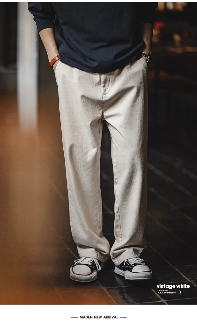 Maden Cotton-Seed Denim — Ecru — full silhouette